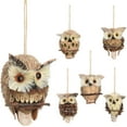 thumbnail image 2 of Three-Dimensional Owl Pendant Hemp Rope Scene Decoration Halloween Forest Ornaments,6Pcs, 2 of 9