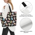 thumbnail image 3 of Easygdp Colorful Retro Tape Tote Bags for Women,Women Travel Shoulder Bags Handbags，Big Capacity Shopping Work Bag, 3 of 8