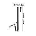 thumbnail image 2 of Darzheoy Over Door Wreath Hanger Hook, Metal Overdoor Wreath Holder Seasonal Hooks for Front or Back Door, 2 of 6