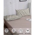 thumbnail image 4 of Wave Point Black Pillow Covers King Size, Modern Minimalist Geometric on Linen Soft Bed Throw Pillowcases Breathable Cooling Long Lumbar Body Pillow Sham Cover for Bed Sofa 20''x40'', 4 of 7