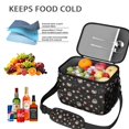 thumbnail image 5 of Lunch Box Pioneer Flower Floral Print Pattern Insulated Lunch Bag for Women Men,Medium Leakproof Lunchbox Cooler Bag Adjustable Strap,10 X 6.7 X 8 Inches, 5 of 6