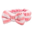 thumbnail image 5 of Siminsem Hydrotherapy Headband 1 Piece Bow Hairband Women's Facial Makeup Headband Under $8 Soft Coral Velvet Shower Headband for Face Wash Skincare Spa Bathroom Adjustable Elastic, 5 of 5