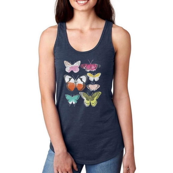 Chromatic Butterflies I Racerback Tank Women -June Erica Vess Designs, Female Small