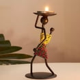 thumbnail image 1 of Fridja Retro Wrought Iron Candle Holder Creative Candlelight Dinner Props Decorations, 1 of 9