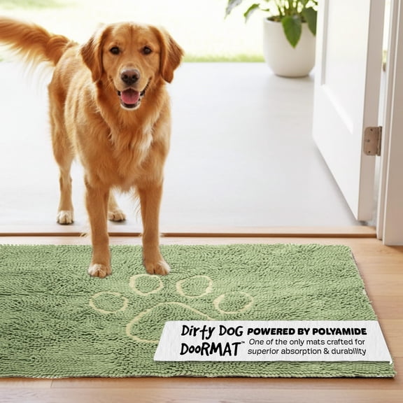 DGS Pet Products Dirty Dog Door Mat Large Sage Hue 35" x 26" x 2"