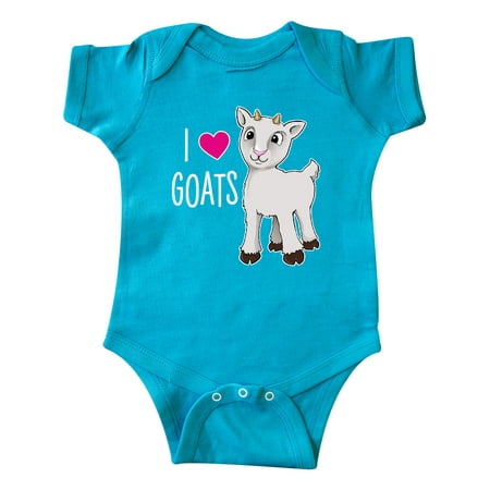 

Inktastic I Love Goats- cute goat Gift Baby Boy or Baby Girl Bodysuit