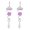 Purple, variant on 2Pcs Gazing Ball Spiral Tail Wind Spinner Stabilizer, Stainless Steel Rotating Wind Chimes for Outside Patio Decor, Purple (7.1 in)