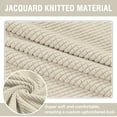 thumbnail image 6 of Yumcute Slipcovers, Folding Storage Stool Furniture Protector, Small Checks Jacquard, Beige, 6 of 11
