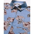 thumbnail image 4 of Moomaya Printed Button-Up Shirt For Women, Short Sleeve Collared Blouses With Pockets, 4 of 8