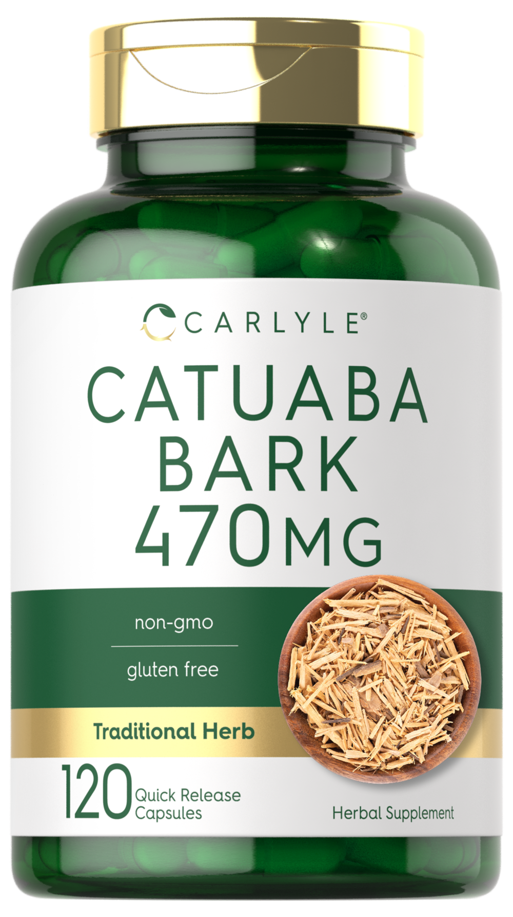 Catuaba Bark Capsules 470mg 120 Pills For Men and Women by