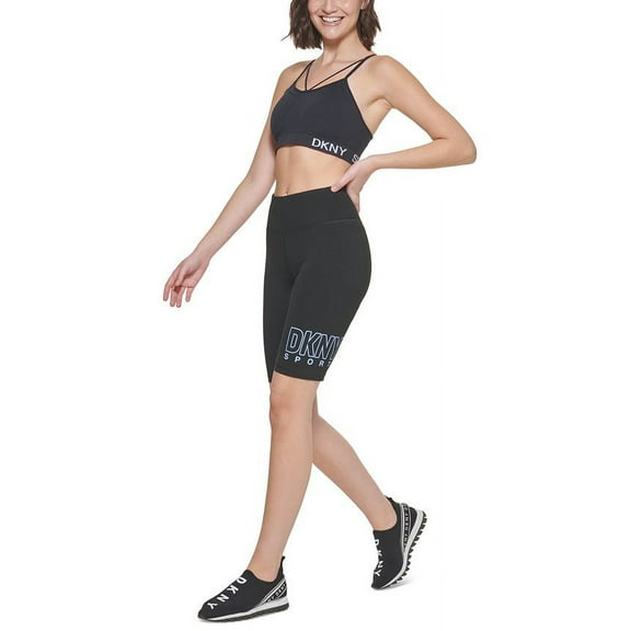 DKNY Women's High Waist Bike Shorts Black Size Small