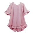 thumbnail image 4 of WTXUE Womens Stripe Ruffle Shirt 3/4 Bell Sleeve Dressy Casual Crewneck Peplum Tunic Tops Loose Fit Babydoll Blouses Elegant Blouses Cute Shirts Fitted Blouses Plus Size Tops Trendy Tops Red Xl, 4 of 4