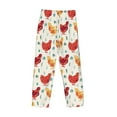 thumbnail image 5 of Goofa Flower Chicken Printed Soft Pajama Pants for Men, Wide Leg Comfy Casual Lounge Yoga Pants-XX-Large, 5 of 9