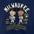 thumbnail image 4 of Men's Jackson Chourio & Christian Yelich Navy Milwaukee Brewers Player Duo T-Shirt, 4 of 4