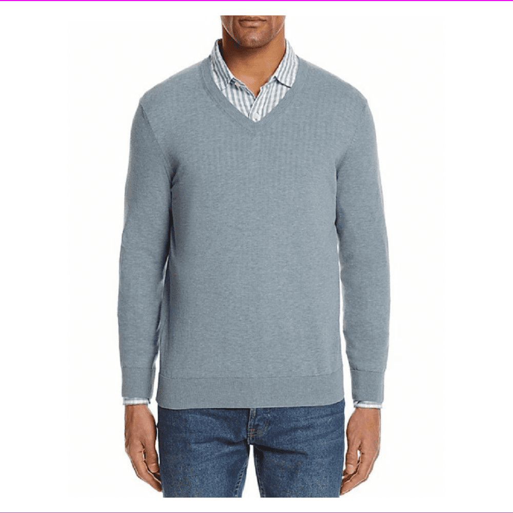 The Men's Store at Bloomingdale's Cotton V-Neck Sweater , Size L ...