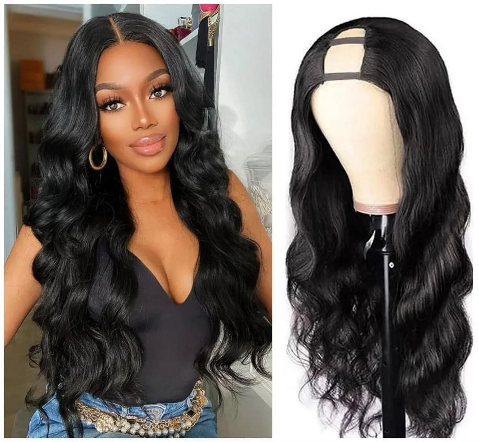 V Part Wigs For Black Woman Human Hair Human Hair Wigs Body Wave Wig Upgrade U Part Wigs 30inch 250 Density 10A