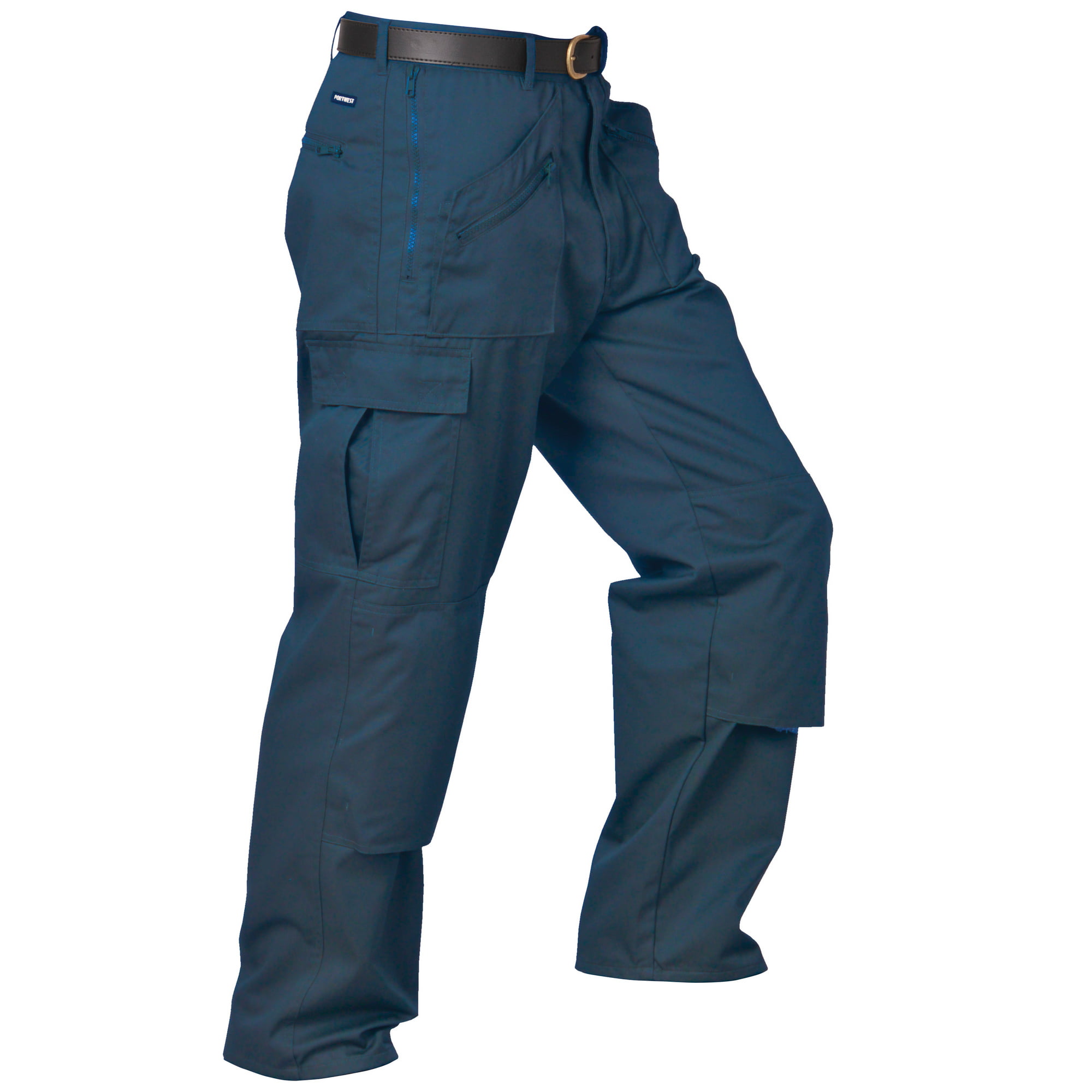 Portwest Classic Work Wear Action Trousers with Zip Pockets Black or Navy 