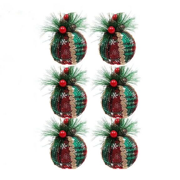 Cheapark 6-Piece Christmas Foam Tree Baubles - Hanging Ornaments for Home, Festive Decor for Xmas Party & Holiday