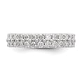 thumbnail image 3 of 14K White Gold Ring Band Eternity Diamond Round Polished 2CT Double Row , Size 6, 3 of 5