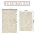 thumbnail image 3 of Home Weavers Bell Flower Collection 100% Cotton Non-Slip Bathroom Rug Set Machine Washable Bathroom Rug-17"x24", Bath Rug- 21"x34", Ivory Color 2 Piece Bath Rug set, 3 of 9