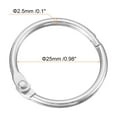 thumbnail image 2 of Uxcell Shower Curtain Rings, 6 pack Carbon Steel Round Snap Shower Curtain Hooks Silver, 0.98 inch, 2 of 5