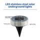 thumbnail image 5 of Luz solar enterrada IP68, resistente, de acero inoxidable, con enchufe de tierra, para decoración de exteriores, para patio, lámpara solar montada en el suelo., 5 of 9