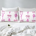 thumbnail image 4 of Erosebridal Cheerleading Cheerleader Bed Sheets King,Cheer Team Bedding King Size,Kawaii Bow Sheet Set King,Breathable Dreamy Room Decoration,4 Pieces, 4 of 7