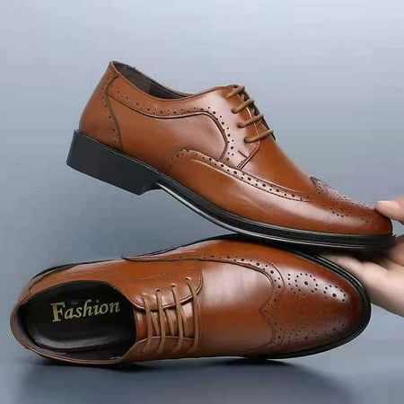 Summer Men s Leather Shoes Men s Formal Dress Large Size Leather Shoes Hollow Punch Men s Shoes Zkysteio
