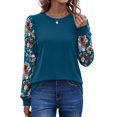 thumbnail image 5 of Long Sleeve Shirts for Women Fall Fashion Tops Crew Neck Lightweight Casual Pullover Fall Layering Top 2XL, 5 of 6