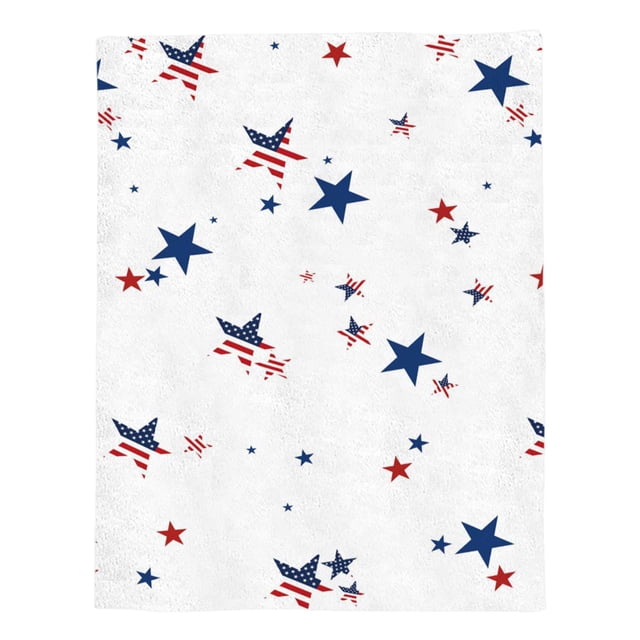 Manta de franela del Día de la Independencia (70 x 100 cm) | Suave manta de poliéster | Resistente al viento y a la decoloración, acogedora manta para viajes y camping | Manta ligera para sof