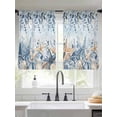 thumbnail image 2 of Blue Eucalyptus Coastal Sheer Curtains 45 Inch Length 2 Panels Set Window Treatments, Beach Starfish Shell Nautical Ombre Rod Pocket Semi Curtains for Living Room/Bedroom/Kitchen Décor, 104"W x 45"L, 2 of 7