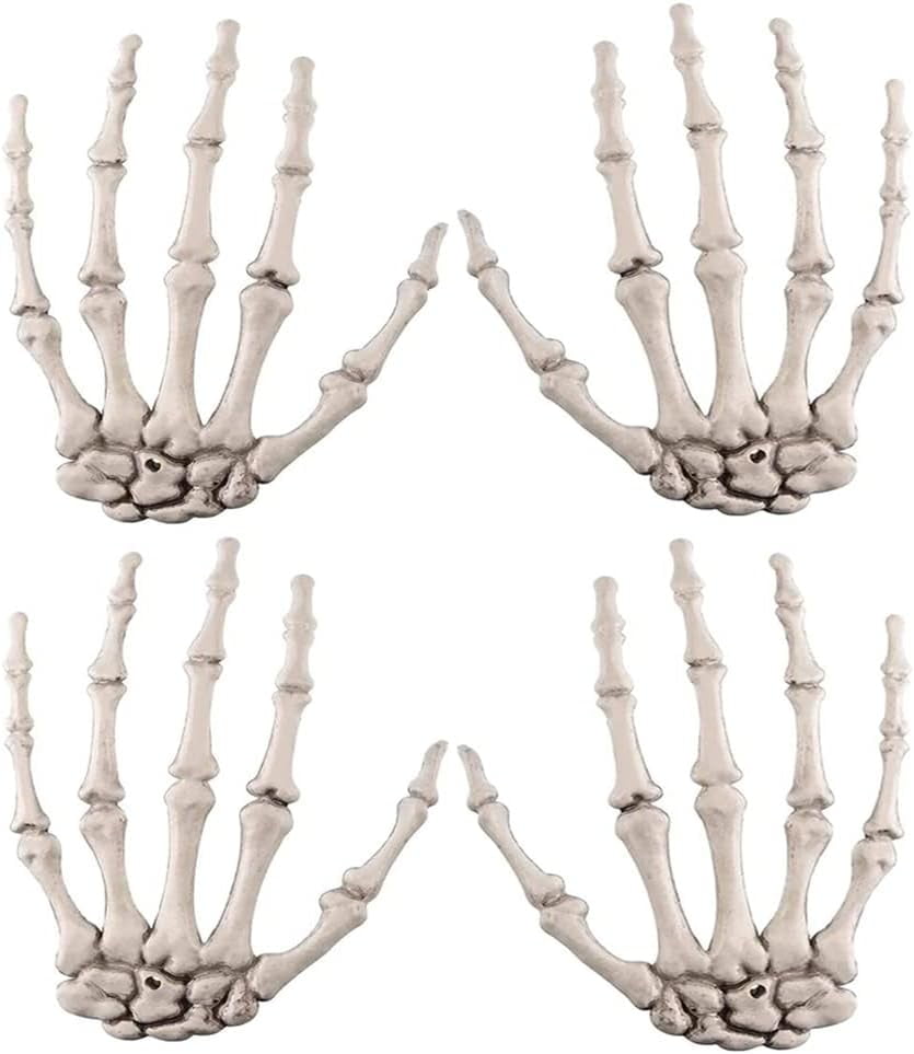 Halloween Skeleton Hands, Plastic Fake Human Hands Realistic Skeleton