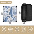 thumbnail image 4 of Hair Tool Organizer Bag with Heat Resistant Mat Removable Travel Storage Case for Hot Air Brushes Curling Irons Detailed Sea Life Illustration, 4 of 8