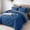 Blue, variant on Davulos King Size Comforter Sets,7-Piece Beds in a Bag King Bed Sets, Soft Microfiber Diamond-Quilted Complete Black Bedding for Man Women Bedroom
