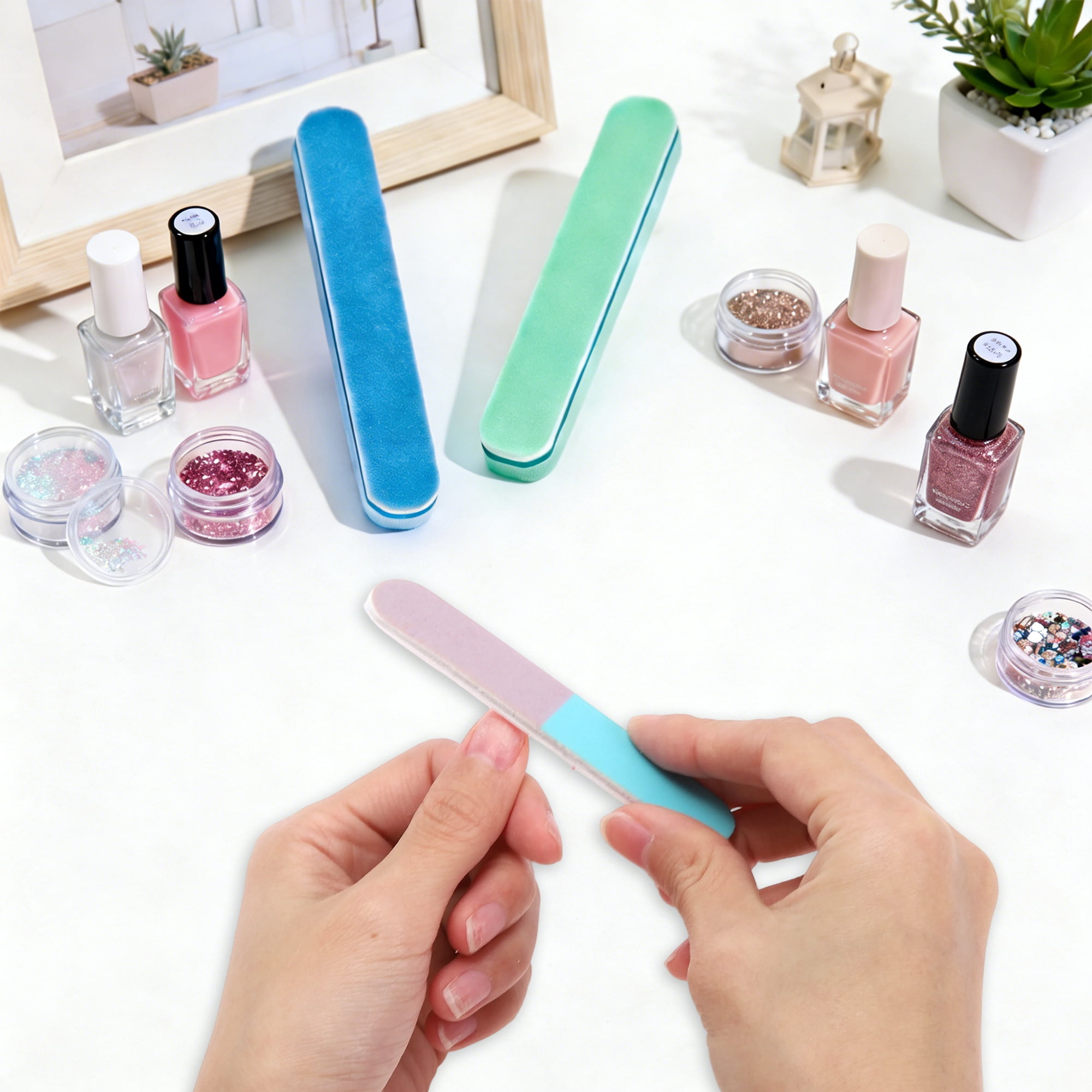 Unique Bargains Portable Manicure Tools Kit for Nail Care Blue
