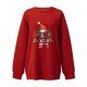thumbnail image 3 of Gibobby Temperamento Pullover Top Navidad Mujer Casual Manga Larga Impreso Y 2 K Sudadera Suelta Sin Capucha Cuello Rojoondo Sudadera Blusa (Rojo, M), 3 of 4