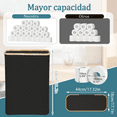 thumbnail image 2 of ZYNERY Gabinete Toallero con Tapa, Organizador y Almacenaje para Baño, Negro, 2 of 7