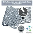 thumbnail image 2 of Semfri Bath Tub Shower Mat 30 x 17 inch Extra Soft TPE Non Slip Bath Tub Mats Shower Mats with Drain Holes and Suction Cups for Smooth/Non-Textured Tubs Gray, 2 of 6