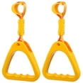 thumbnail image 1 of Miangastore Car Handle Strap Rings Chic Shaped Eco-Friendly Abs Public Transportation Use 2Pcs 9.5In, 1 of 8