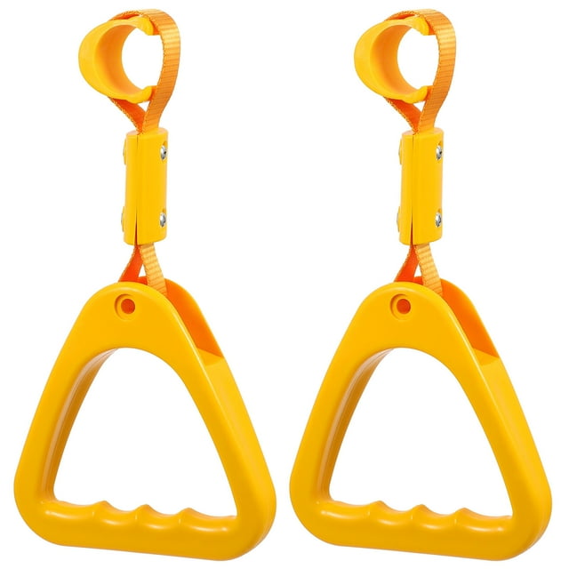 Miangastore Car Handle Strap Rings Chic Shaped Eco-Friendly Abs Public Transportation Use 2Pcs 9.5In
