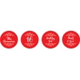 thumbnail image 2 of Darling Souvenir 16 Birthday Quinceanera Stickers 190 Pcs chocolate Candy Labels-Red, 2 of 2