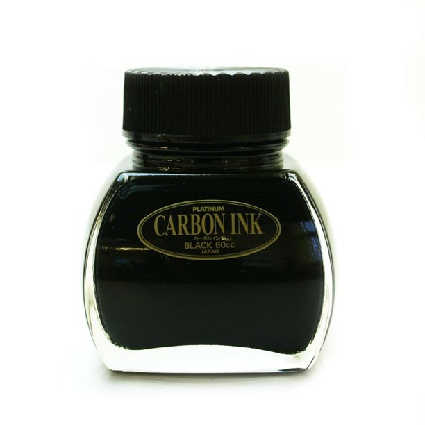 Botella de tinta de carbono platino, 60 ml, tinta pigmentada negra