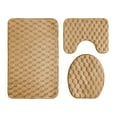thumbnail image 2 of TUWABEII Memory Foam Bath Mat Set Bathroom Rugs For 3 Pcs Toilet Mats Soft Comfortable Water Absorption NonSlip ThickMachine WashableEasier To Dry, 2 of 9