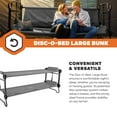 thumbnail image 4 of Disc-O-Bed Large Outdoor Convertible 2 Person Portable Camping Bunk Cots, Grey, 4 of 12