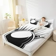 thumbnail image 7 of jejeloiu Bowling Game Bed Sheets,Sport Theme King Sheets,White Black Sheet Set For Boys Kids,Luxury Bedroom Decor,4-Piece, 7 of 7