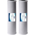 thumbnail image 1 of High Capacity 20” x 4.5” Full Flow Water Filter Replacement Cartridges - CTO Carbon Block - Fits Standard 20" x 4.5" Whole House Water Filtration Systems - 2 PACK, 1 of 4