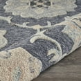 thumbnail image 5 of LR Home Aiden 7'3" Round Dark Gray/Blue Floral Wool Indoor Area Rug, 5 of 8
