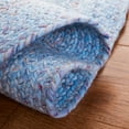thumbnail image 5 of SAFAVIEH Braided Lyla Solid Polyester Reversible Area Rug, Light Blue/Red, 3' x 3' Round, 5 of 11