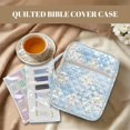 thumbnail image 3 of Pzuqiu Spliced Flower Bible Book Cover for Women Quilted Bible Book Carrying Case Organizer Large Bibles Study Supplies Accessories with Tags&Bookmark for Church, Travel, 3 of 7