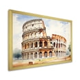 thumbnail image 2 of Designart "Iconic Roman Landmark The Colosseum I" Landscapes Framed Wall Art Decor - Traditional White Italy Entryway Framed Wall Art, 2 of 6